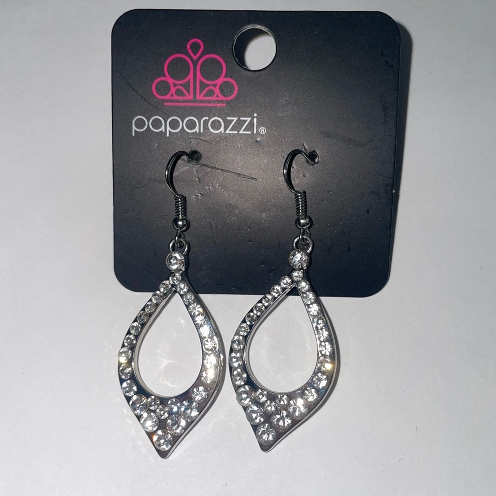 Paparazzi Silver Geometric Dangle Earrings